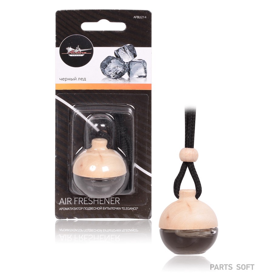 Ароматизатор подвесной (Черный лед) жидкий "AIRLINE" Elegance (бутылочка) - AIRLINE None None